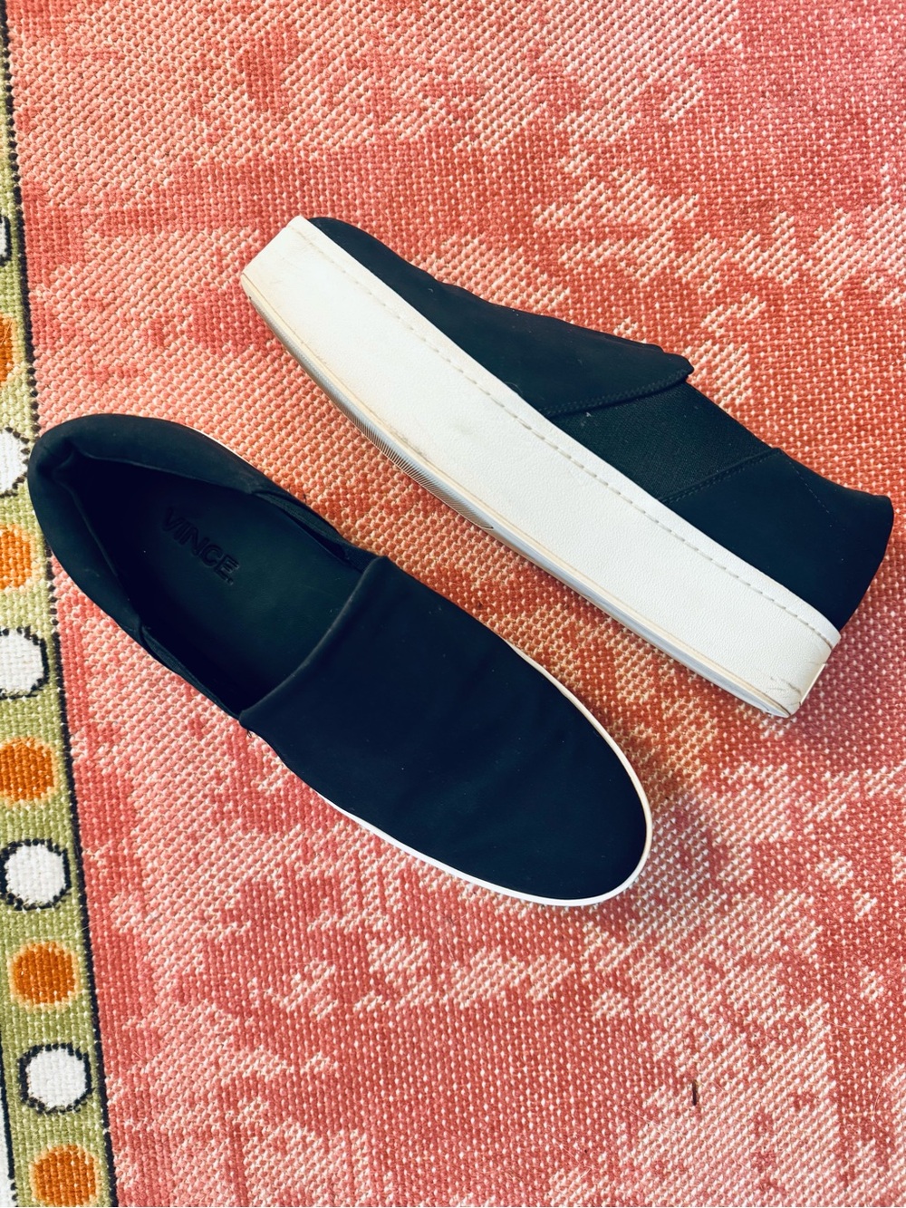 Vince Warren Slip-On Sneakers with White Platform Sole